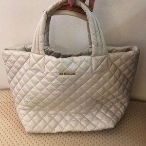 MZ Wallace cream, quilted handbag